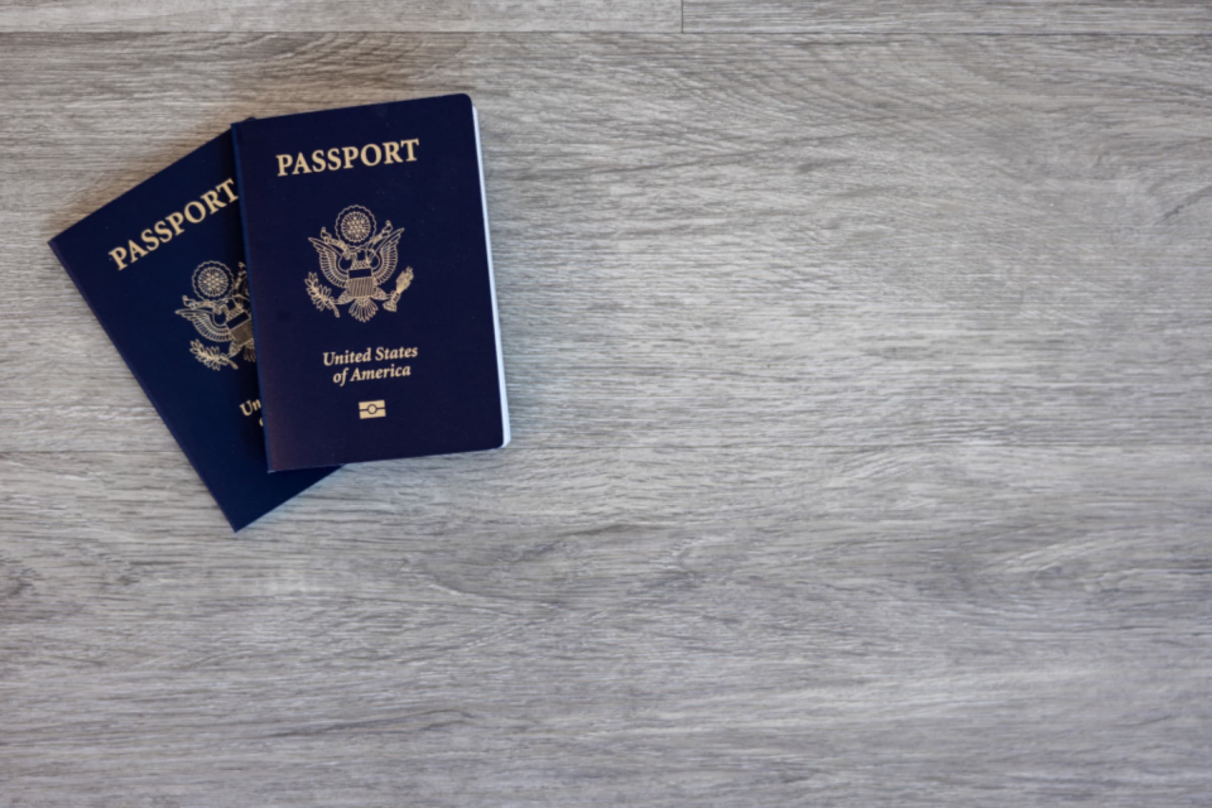 United States passports on a table